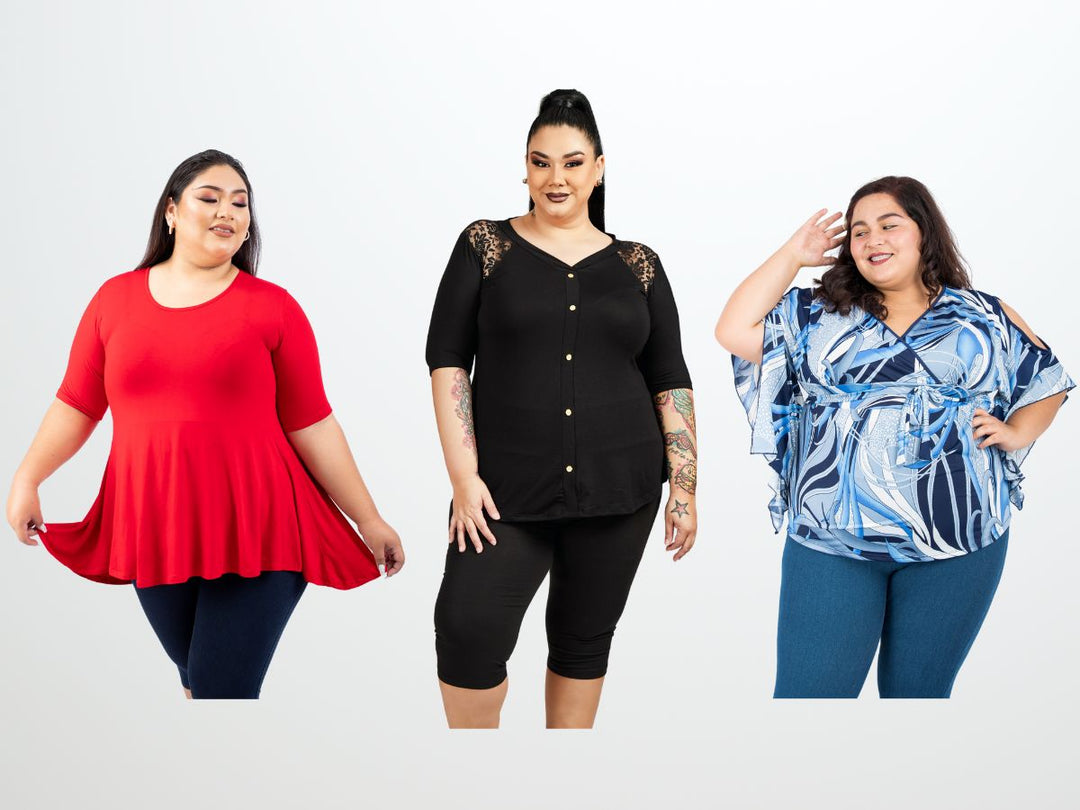 Blusas y Polos para gorditas en tallas grandes.