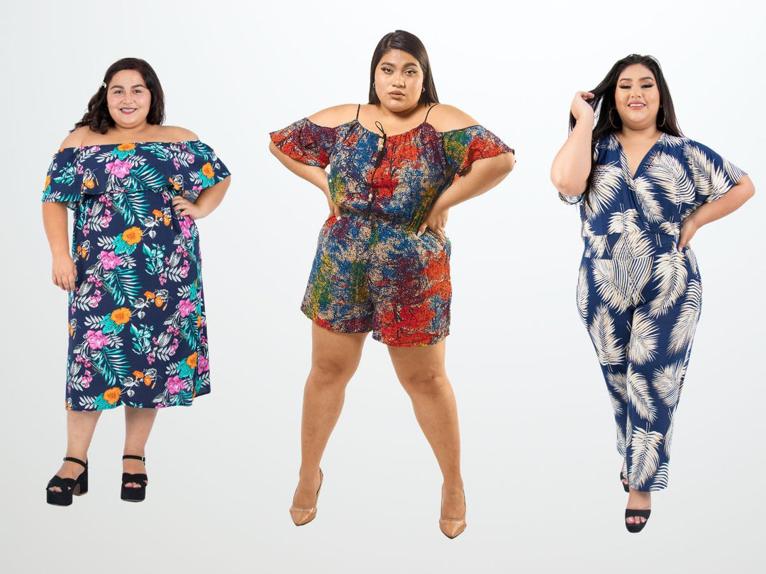 Enterizos y Vestidos para gorditas en tallas grandes. 