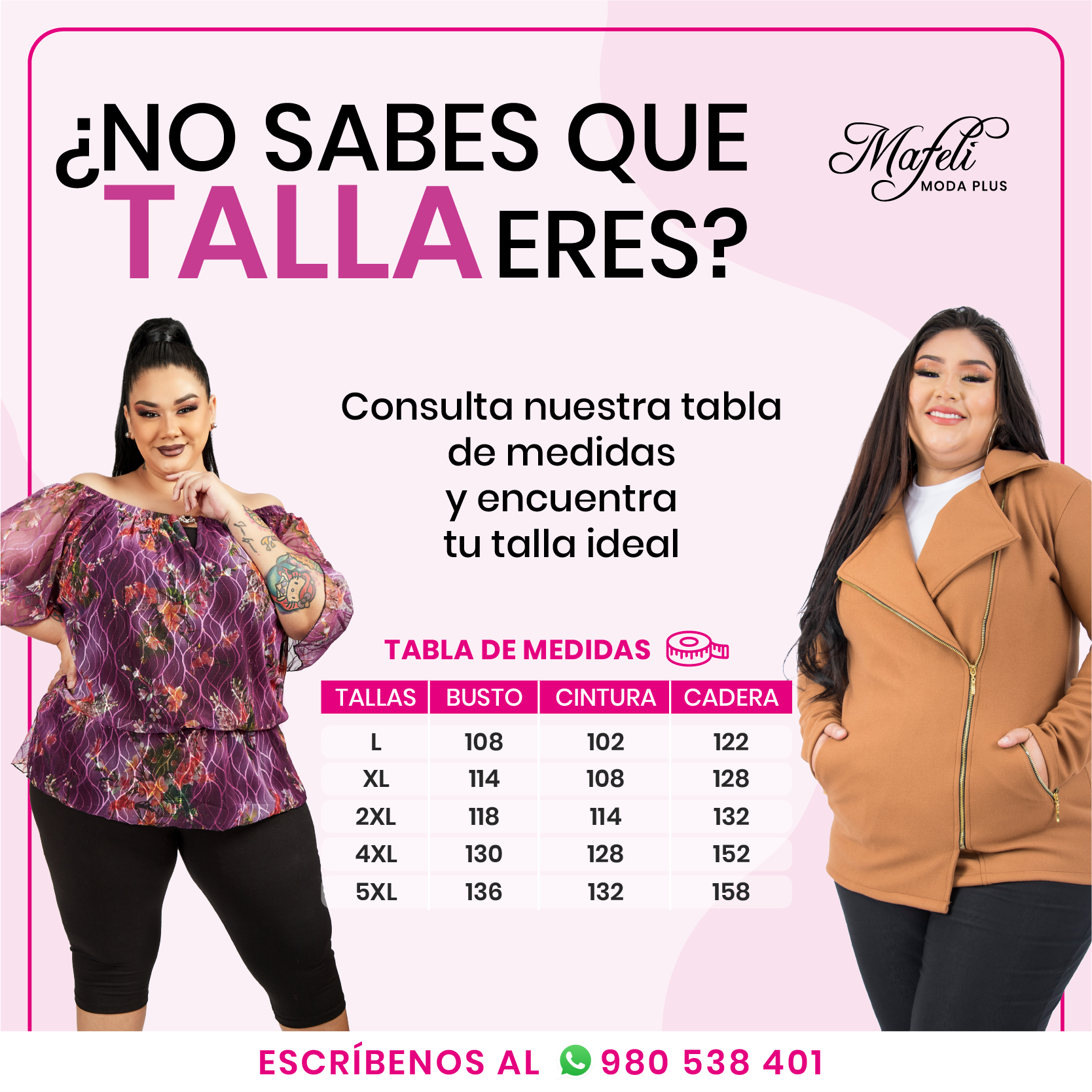 Ropa para gorditas en tallas grandes